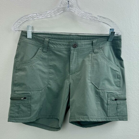 Kuhl Pants - Kuhl Womens Outdoor Hiking Shorts Size 6 Green Low Rise Pockets Drawstring